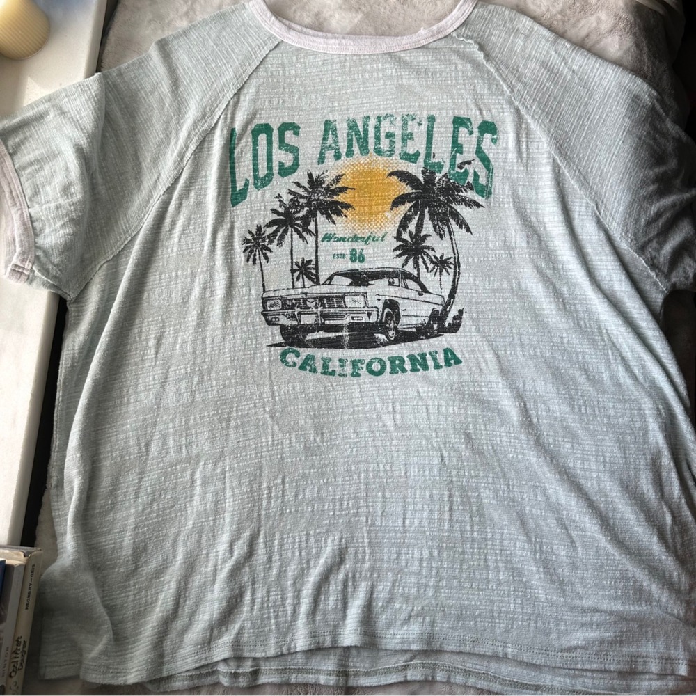 Beachy Surfer Girl Sheer Los Angeles California Casual Top